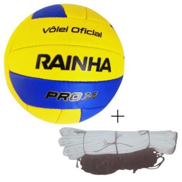 Imagem de Kit 01 Bola De Vôlei Rainha Oficial PRO 7.5+Rede Vôlei Master Rede Sed