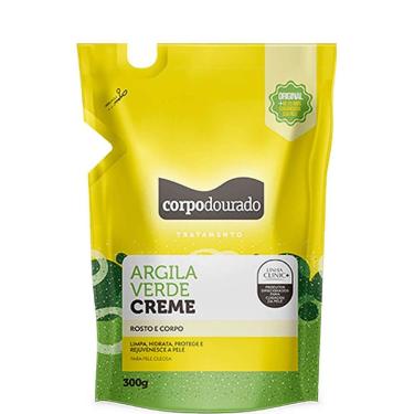 Imagem de Corpo Dourado Clinic Mais - Argila Creme Verde Tratamento Facial E Corporal 300g