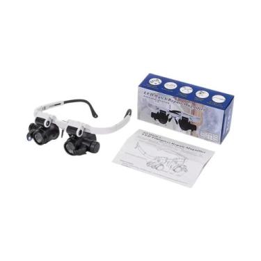 Imagem de Óculos Lupa De Alta Ampliação Com LED Para Joalheiros E Reparos 8X 15X