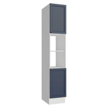 Imagem de Paneleiro 40 Cm 2 Portas E 2 Nichos Branco/azul Vik Madesa Branco/azul