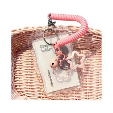 Imagem de Porta-photocards Kpop De Silicone Transparente Macio Com Chaveiro De E