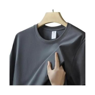 Imagem de Camiseta Masculina Oversized De Gola Redonda Grossa 230g, Manga Curta 