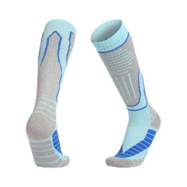 Imagem de Meias Térmicas De Algodão Para Esqui Femininas, Infantis E Adultas, Pa