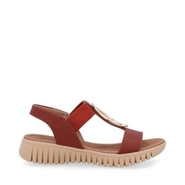 Imagem de Sandalia Usaflex Enfeite Dourado-Feminino