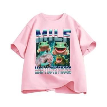 Imagem de Camiseta Feminina Vintage Com Estampa De Sapo, Manga Curta, Engraçada,