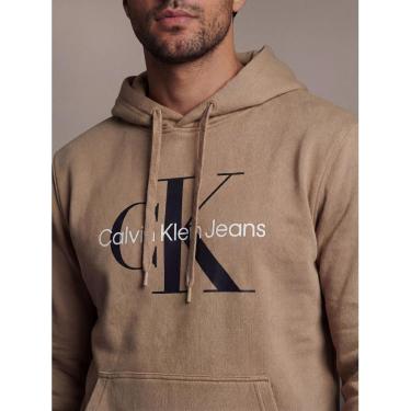 Imagem de Moletom Masculino Hoddie Calvin Klein Jeans - Caqui Medio-Masculino