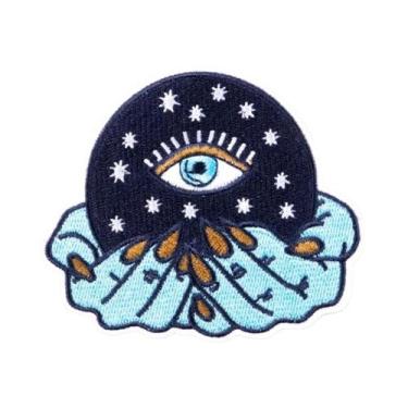 Imagem de Patch Termocolante Bordado Série Horror Eyes Punk Para Costura DIY Em 