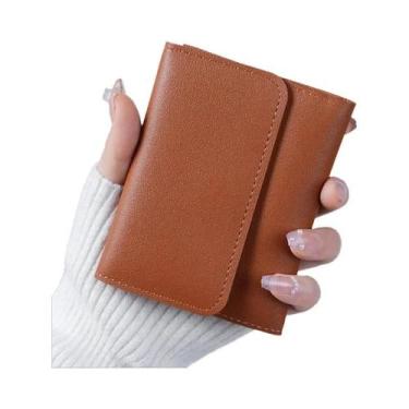 Imagem de Carteira Feminina Ultrafina Tripla Dobrável Multifuncional Com Porta-C