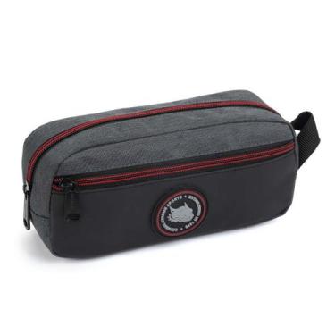 Imagem de Estojo Duplo Juvenil Masculino Red Nose Seanite, Cinza