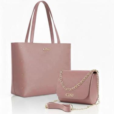 Imagem de Kit De Bolsa Feminina Sacola Grande + Tira Colo Pequena - CF Ecommerce