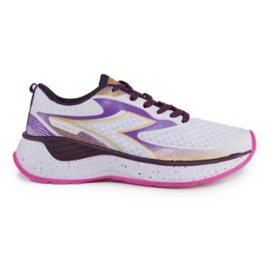 Imagem de Tênis Esportivo Diadora Giove Branco e Roxo Feminino 40 BRANCO/ROXO/PINK/DOURADO Diadora-Feminino