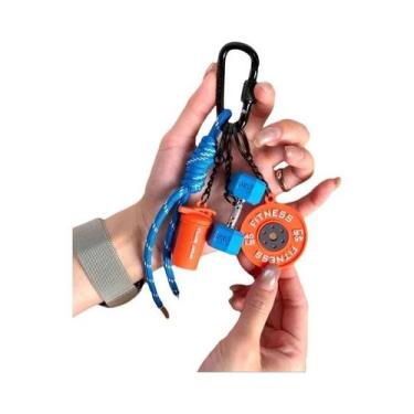 Imagem de Chaveiro De Silicone Para Amantes De Academia: Halteres, Pesos E Anilh