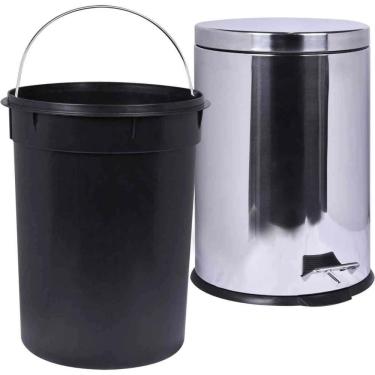 Imagem de Lixeira Redonda 5 Litros Aço Inox Com Pedal Kala