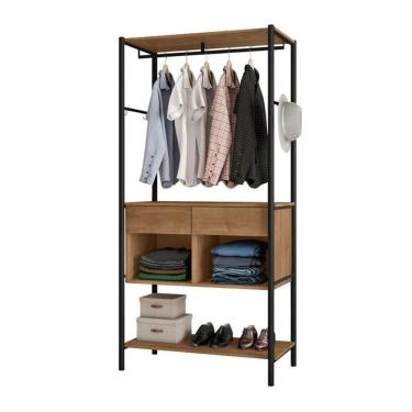 Imagem de Guarda Roupa Closet Solteiro Paris New Preto Demolição - Artefamol