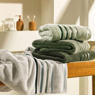 Imagem de Toalha De Banho Karsten Lumina Fio Penteado 500g/m² Antipilling, Cinza