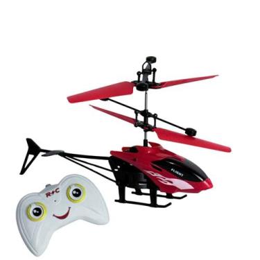 Imagem de Helicóptero Com Controle Remoto, Sensor De Proximidade, Luz LED e Bate