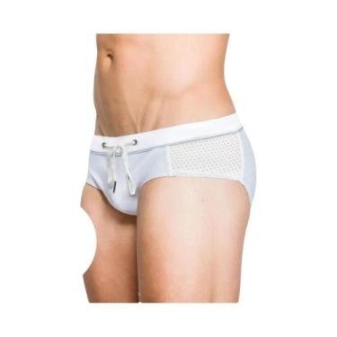 Imagem de Biquíni Masculino Preto Translúcido Com Efeito Push-Up, Secagem Rápida