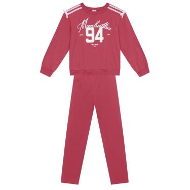 Imagem de Conjunto infantil menina de flor com strass Brandili