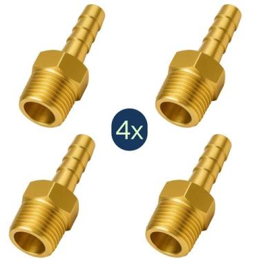 Imagem de KIT 4 Espigão Adaptador 1/2 Macho Gás Encanado Forno Fogão - BNP UTILI