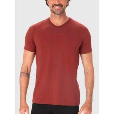Imagem de Camiseta Manga Curta Malwee 1000004422 Masculina Gola V Algodão T. P/XGG-Masculino