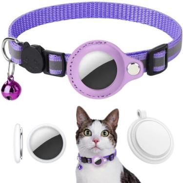 Imagem de Kit Coleira para Gato com Smart Tag Rastreador Localizador compatível 