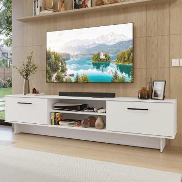 Imagem de Rack para TV até 80 Polegadas 218 cm 2 Portas B Agata Madesa, Branco