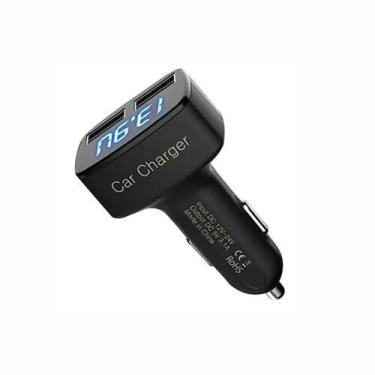 Imagem de Voltímetro Digital Automotivo 12v 24v Carregador Usb Temp - Tomzn
