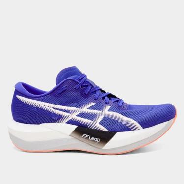 Imagem de Tênis Asics Magic Speed 5, Azul, Branco, 44