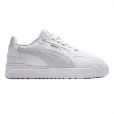 Imagem de Tênis Puma Shuffle Downtown Masculino, 42, Branco, Cinza claro