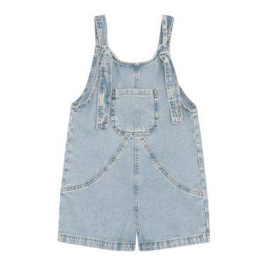 Imagem de Macacão Infantil Menina Brandili, Jeans, 4