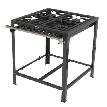 Imagem de Fogão Industrial 4 Bocas (2 Queim. simples e 2 Queim. duplo) PMSD-42 G