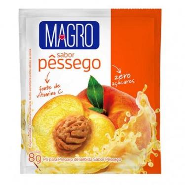Imagem de Refresco Magro Sabor Pêssego Suco Zero Açúcares de 8g - Lowçucar