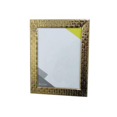 Imagem de Porta-retrato dourado em aco inox 20x15cm - By Fineza