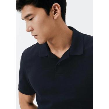 Imagem de Camisa polo masculina hering manga curta piquet lisa n3a7 -, Preto, XX