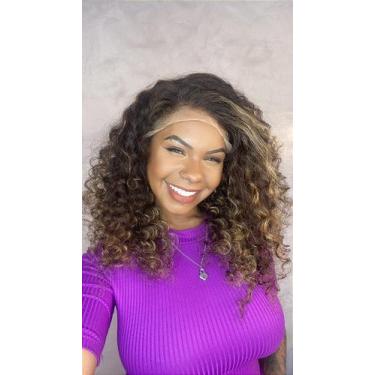 Imagem de Peruca Lace Front Cabelo Humano Osaka - Cabelo Cacheado e Sedoso - Cia