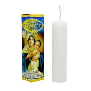 Imagem de Vela Devoção Mãe Rainha 13cm vem com Oração - SANTISSIMA