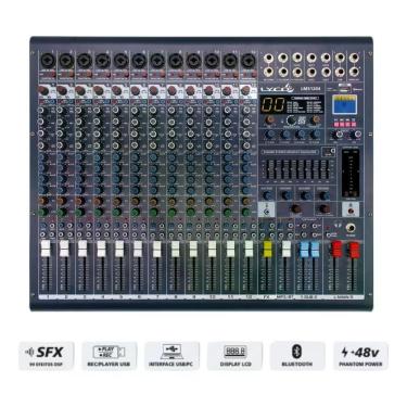 Imagem de Mesa de Som com 12 Entradas 4 Aux LYCO LMF1204