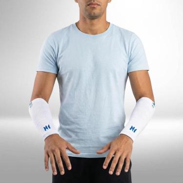 Imagem de Protetor De Antebraço Branco Gg Licenciado Cruzeiro Conforto E Resistência Uso Esportivo N1 Sport