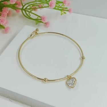 Imagem de Bracelete Coração Folheado a Ouro 80103 - Shekináh Joias 