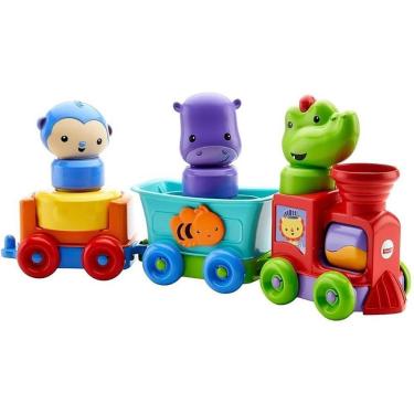 Imagem de Brinquedo para Bebês Trem Amigos da Floresta com Vagões Conectáveis e Animais Mattel