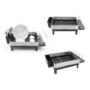Imagem de Escorredor de Louça Calha Úmida Speciale 32x58x22cm em Aço Inox com Ba