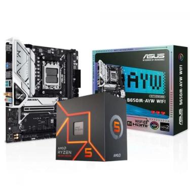 Imagem de Kit Upgrade AMD Ryzen 5 8500G Placa mãe Asus B650M-AYW WIFI Chipset B6