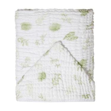 Imagem de Toalha De Banho Bebê Soft Com Capuz Folhas Verde Papi