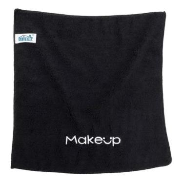 Imagem de Toalha demaquiante Limpeza facial Macia Secagem rápida Preto - Homexce
