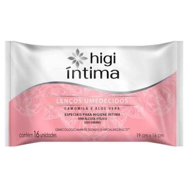 Imagem de Higi Mulher Íntima Lenços Umedecidos Camomila e Aloe Vera 16un