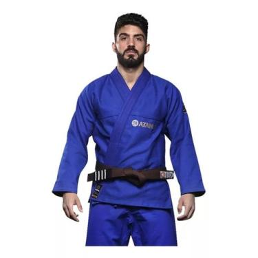 Imagem de Kimono Classic Azul Jiu Jitsu Trançado BJJ Atama, Azul, A4, Unissex