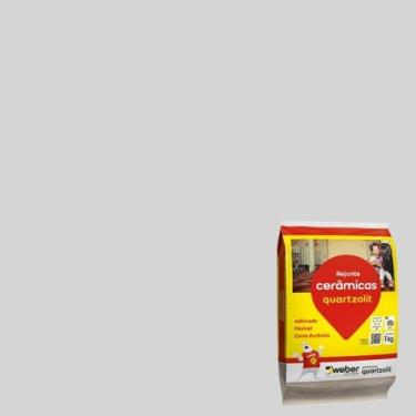 Imagem de Rejunte Flexível para Piso Cerâmico Quartzolit 1Kg, Cinza Platina