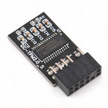 Imagem de Heayzoki Módulo de segurança de criptografia TPM 2.0 Módulo de segurança LPC 12 pinos compatível com cartão remoto LCP SPI TPM2.0 Módulo de 12 pinos para placas-mãe