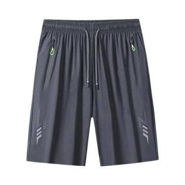 Imagem de Bermudas Masculinas De Secagem Rápida Para Esportes De Verão, Pretas, 