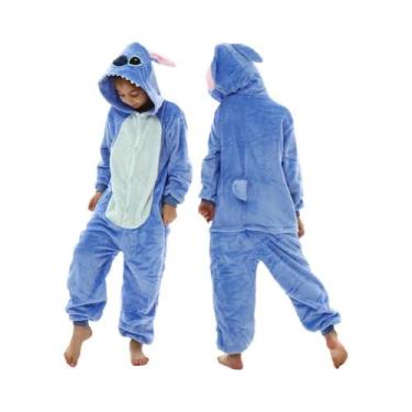 Imagem de Pijamas Kigurumi De Dinossauro, Unicórnio, Panda E Stitch Para Criança